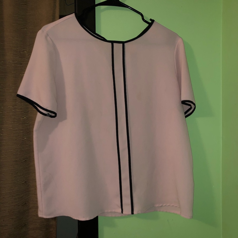 pink sheer top